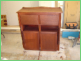 The cabinet stained